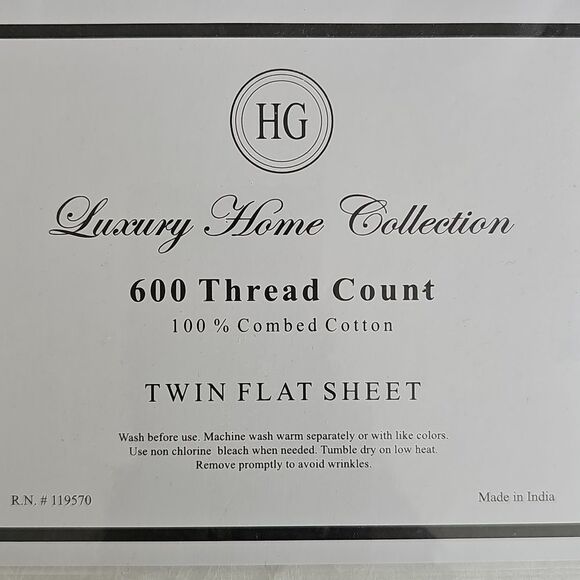NWT Hotel Gramercy 600 Thread Count Flat Sheet, White, Size TWIN - Picture 2 of 4